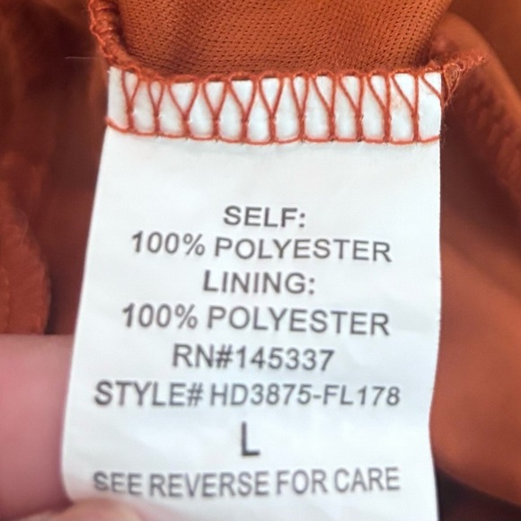 Hesparus Long Sleeve Smocked Waist Ruffle Dress L Boho Fall Floral Cottagecore - Picture 7 of 9